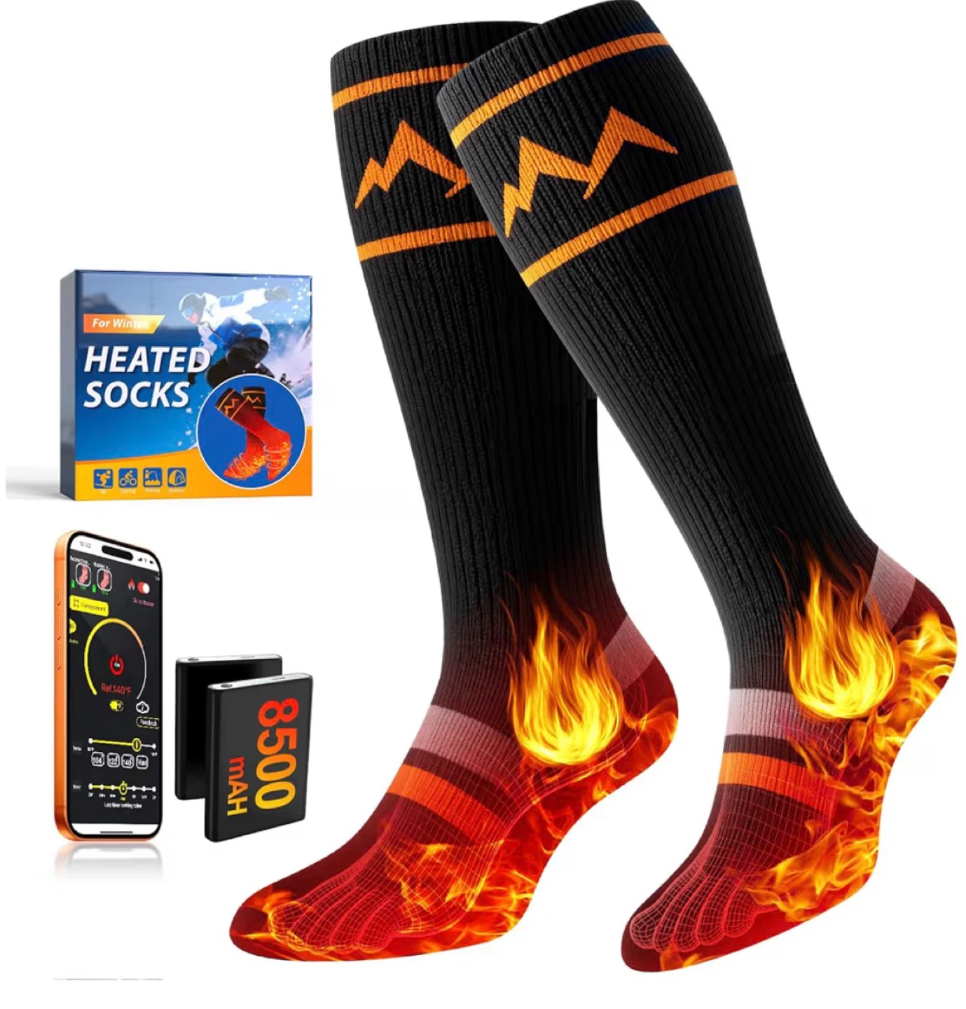 Next-Gen Heated Socks with Carbon Fiber Heating