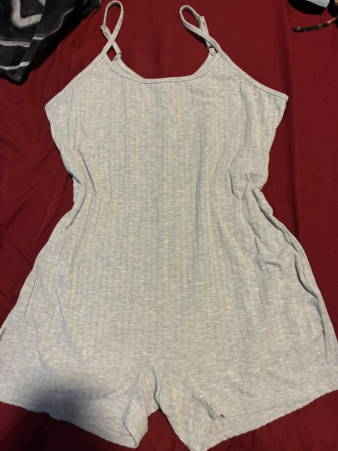 Grey one piece suit