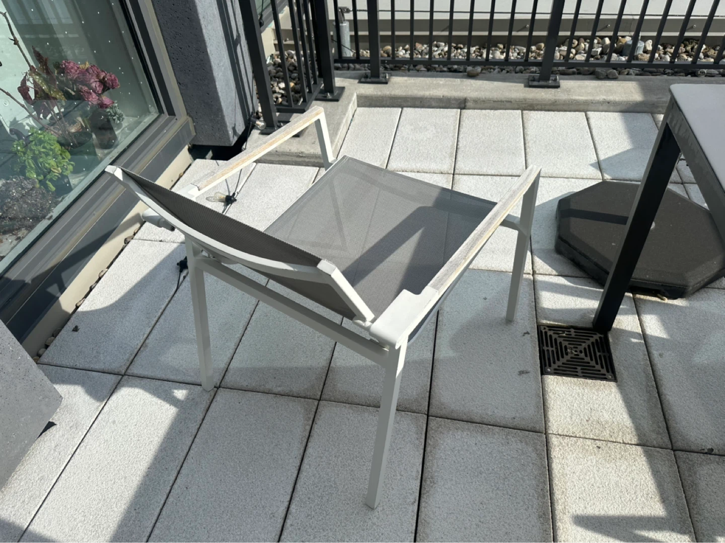 CB2 Outdoor Patio Chair and Ottoman Set - photo 3