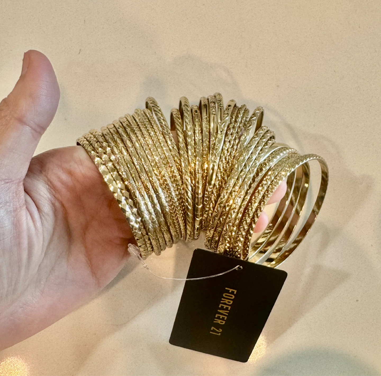 Forever 21 Shiny Gold-Tone Stacking Bangle Set_30 pieces_NWT - photo 3