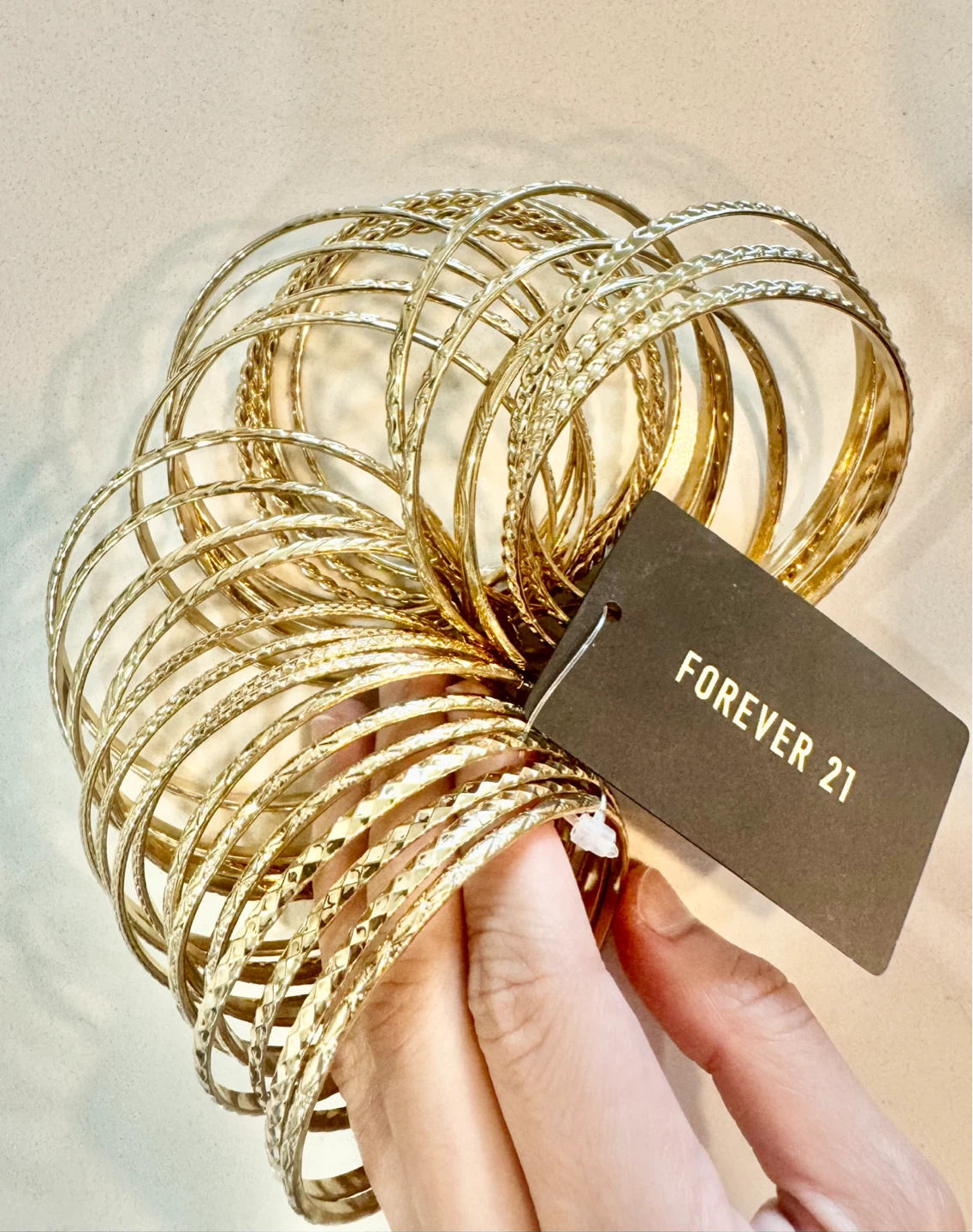 Forever 21 Shiny Gold-Tone Stacking Bangle Set_30 pieces_NWT - photo 5
