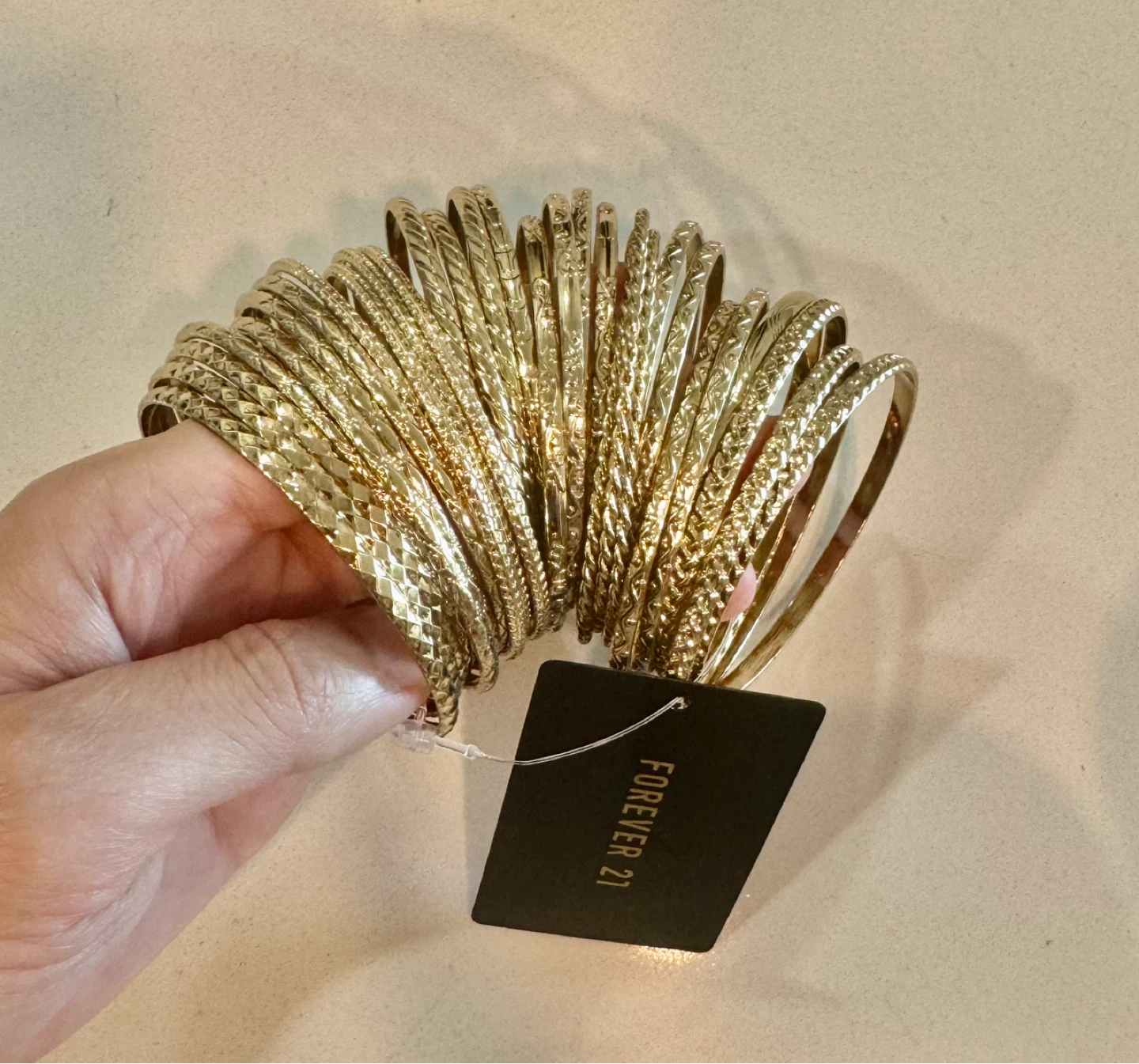 Forever 21 Shiny Gold-Tone Stacking Bangle Set_30 pieces_NWT - photo 2