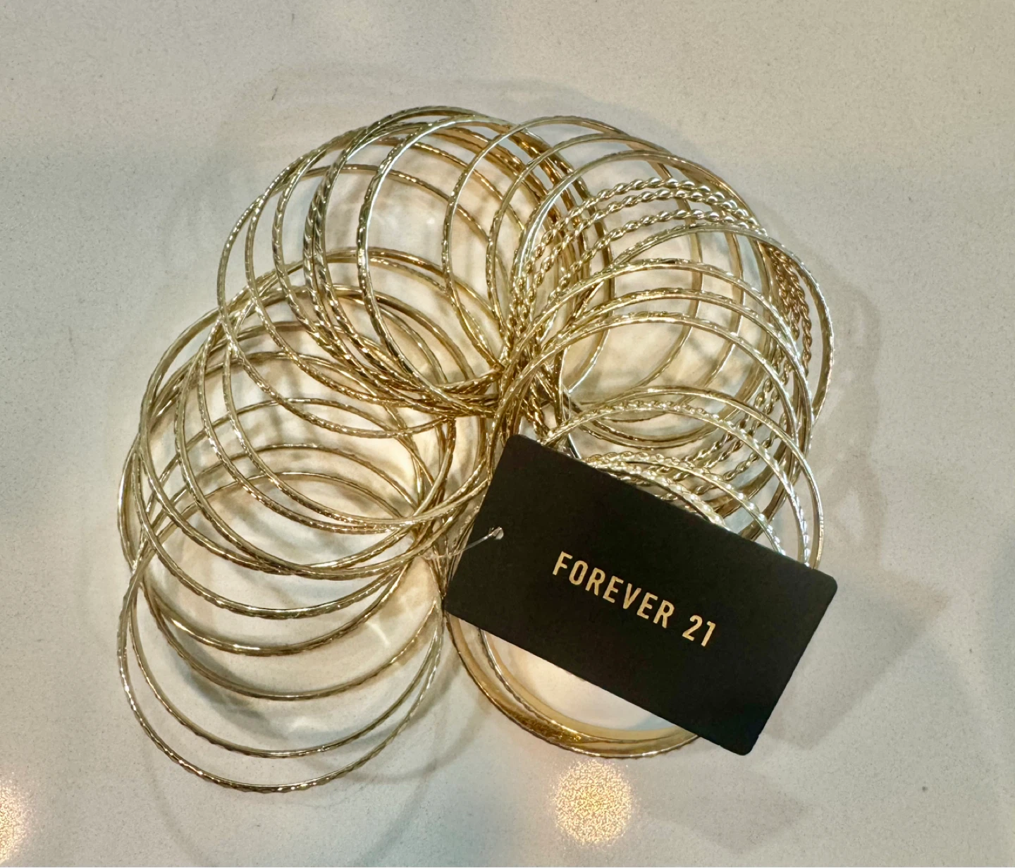 Forever 21 Shiny Gold-Tone Stacking Bangle Set_30 pieces_NWT - photo 4