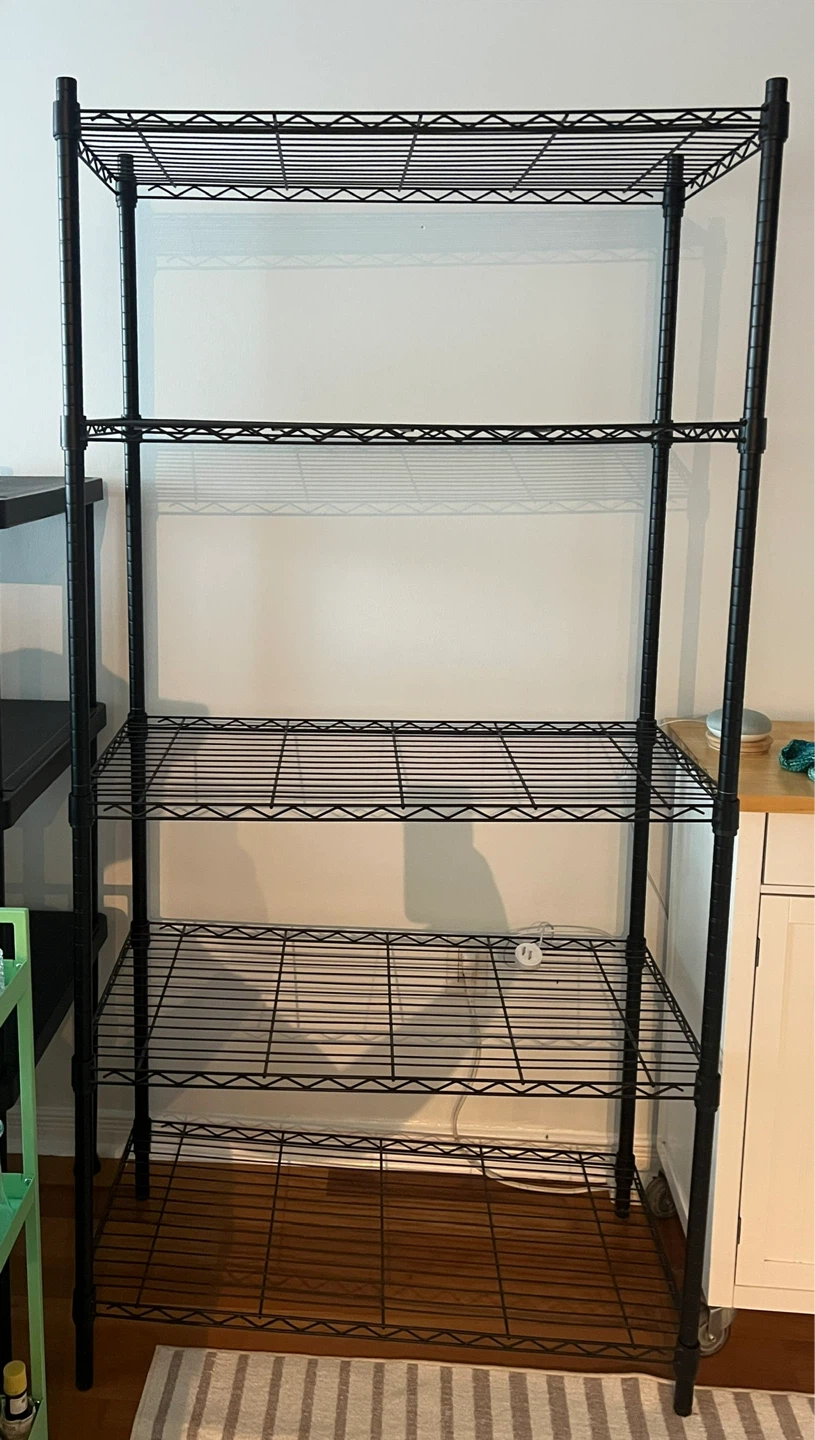 Black 5-Tier Wire Shelving Unit