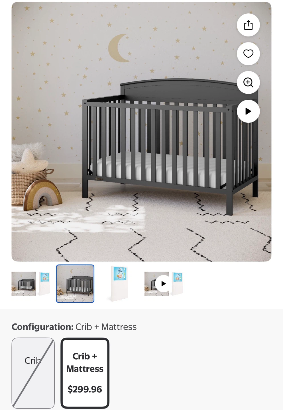 Convertible Crib with Mattress - photo 4