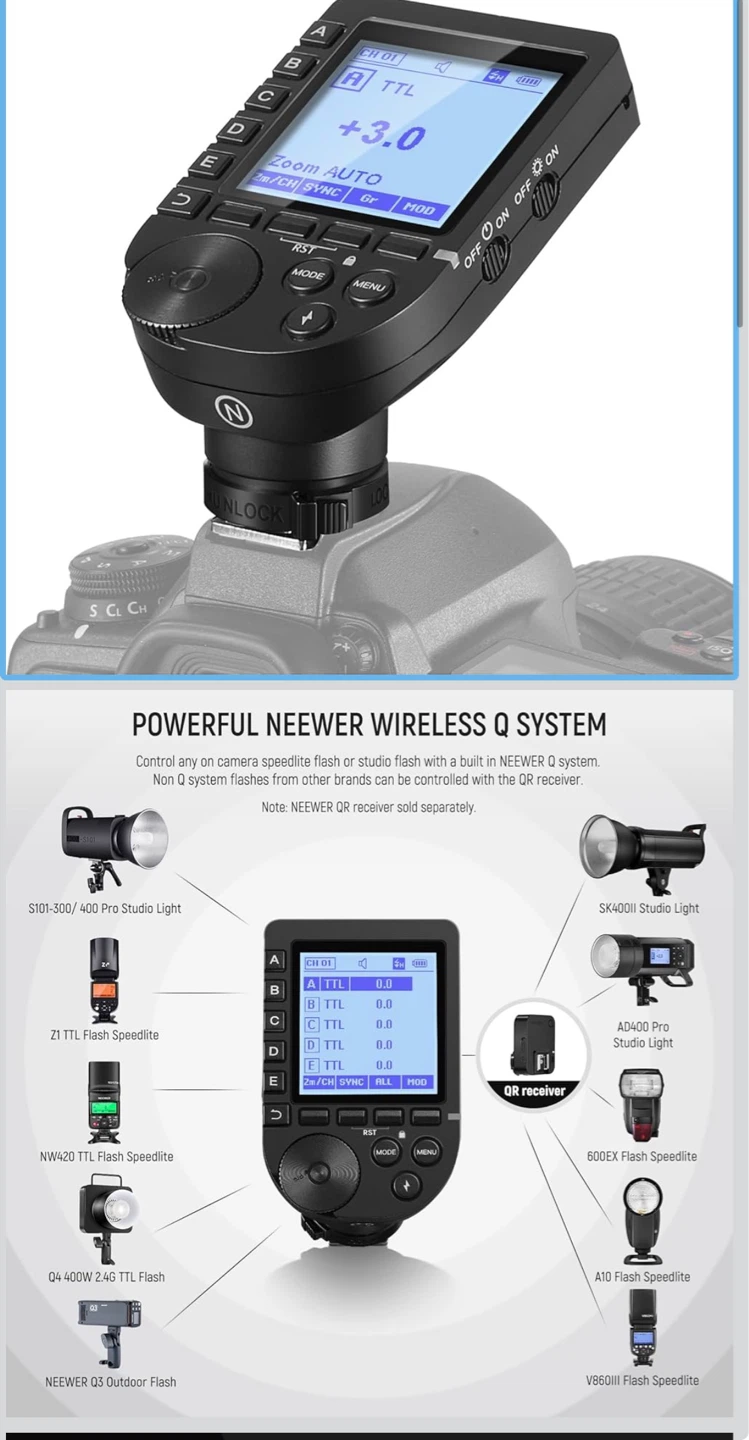 Neewer Q System Wireless Flash Transmitter - photo 5
