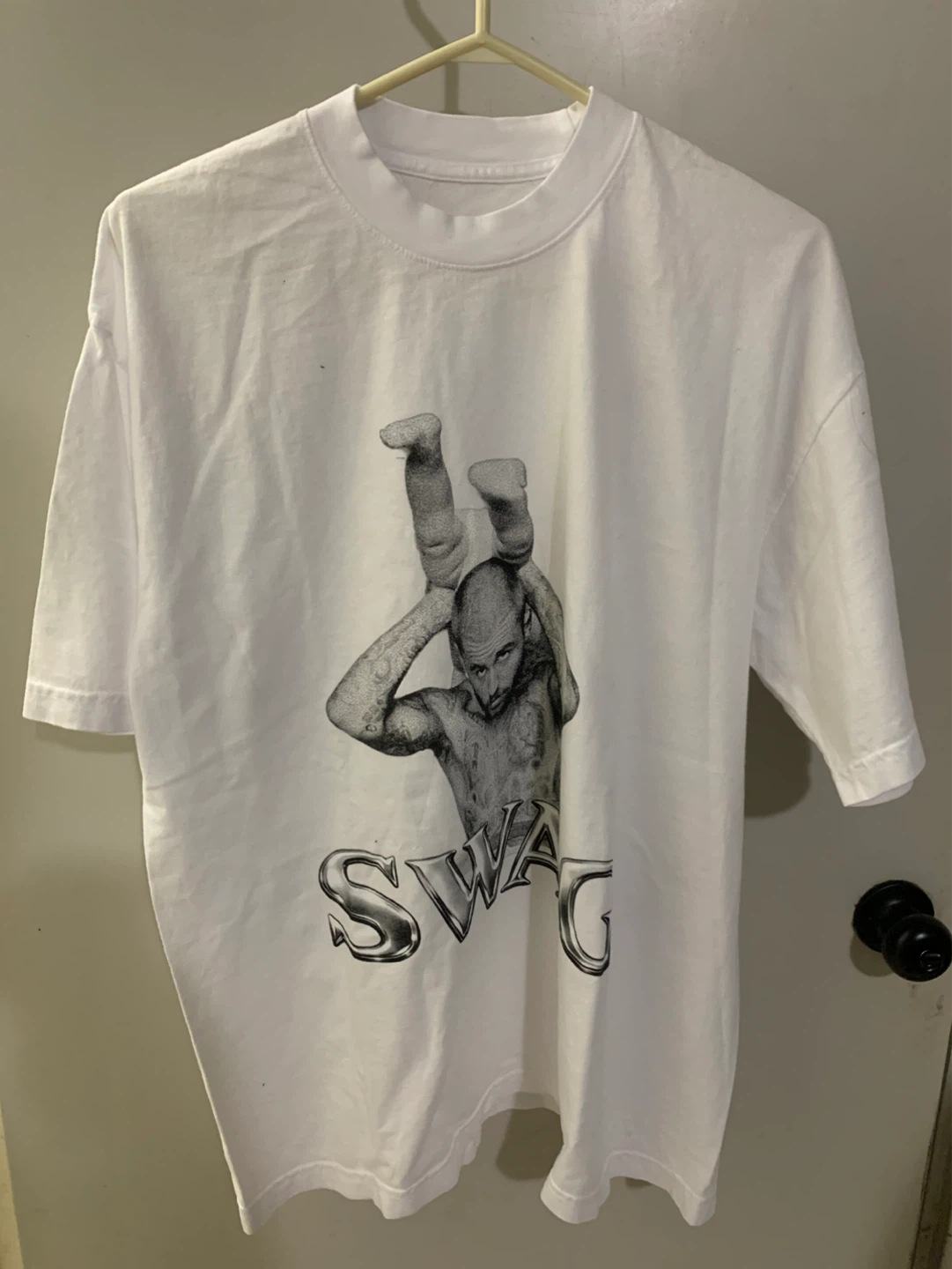 Justin Bieber SWAG SKYLRK Coachella 2026 Large White Tshirt