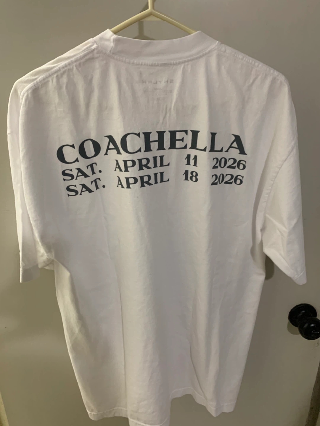 Justin Bieber SWAG SKYLRK Coachella 2026 Large White Tshirt - photo 2