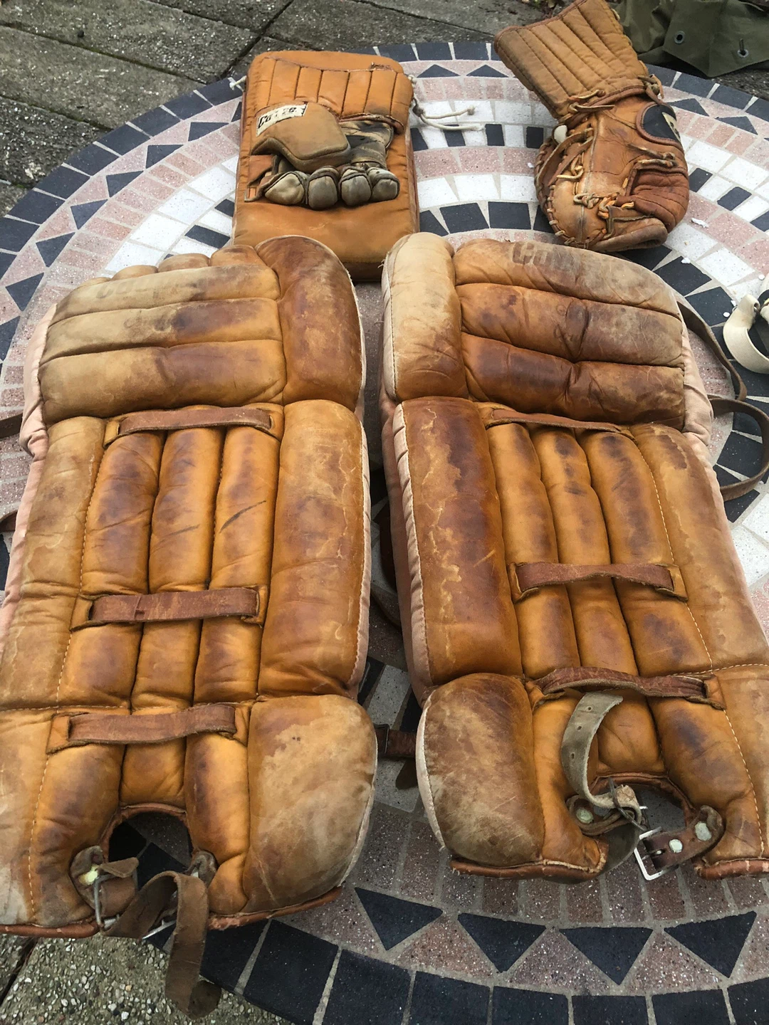 Antique Cooper GM9 Hockey Goalie Leg Pads