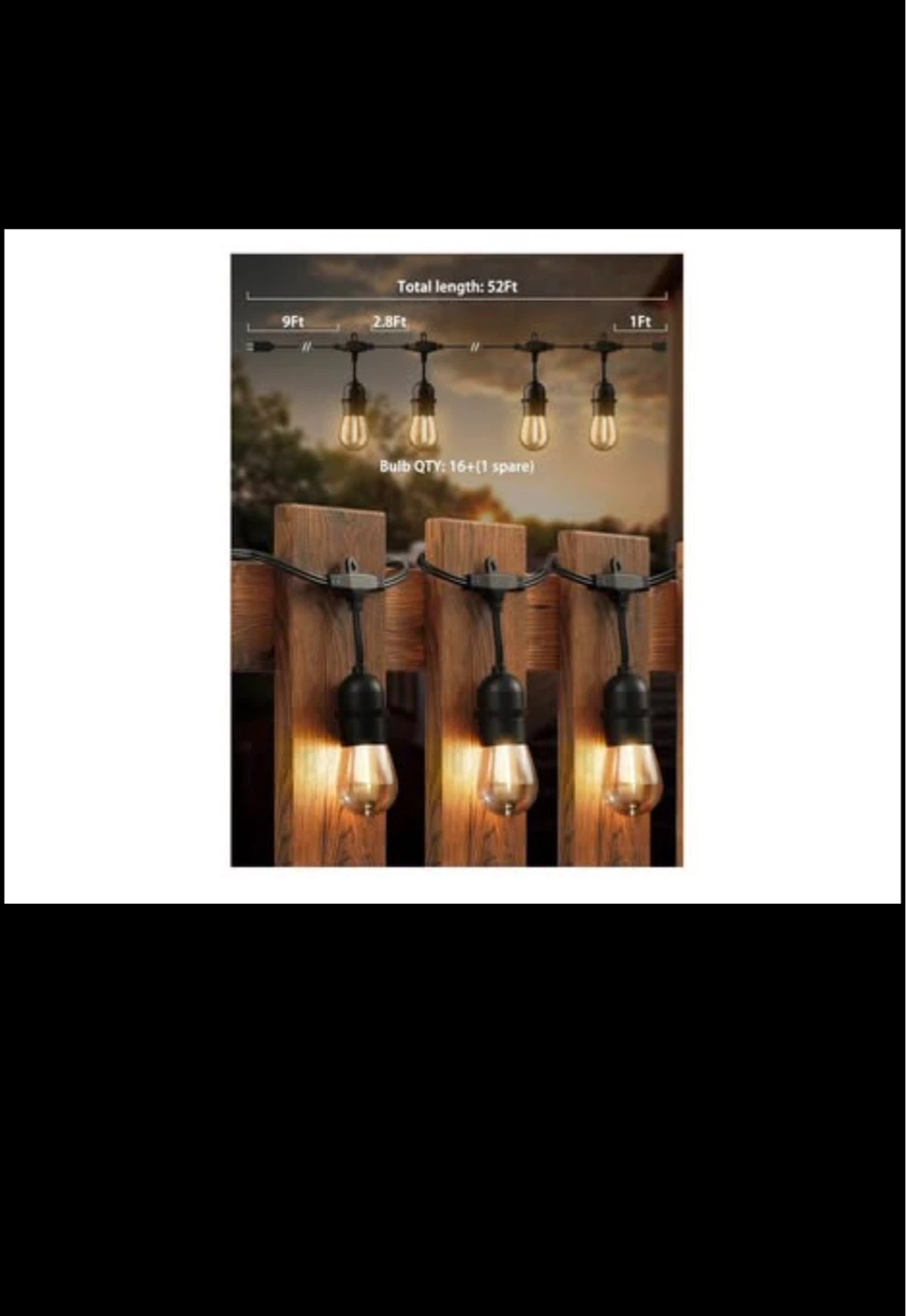 LED OUTDOOR STRING LIGHT 52 Ft - photo 2