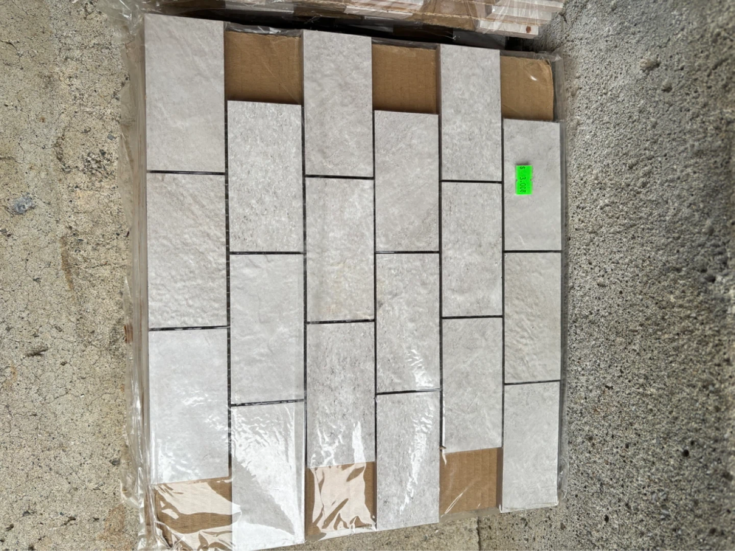 Stack of Subway Style Tiles - White/Beige - photo 3