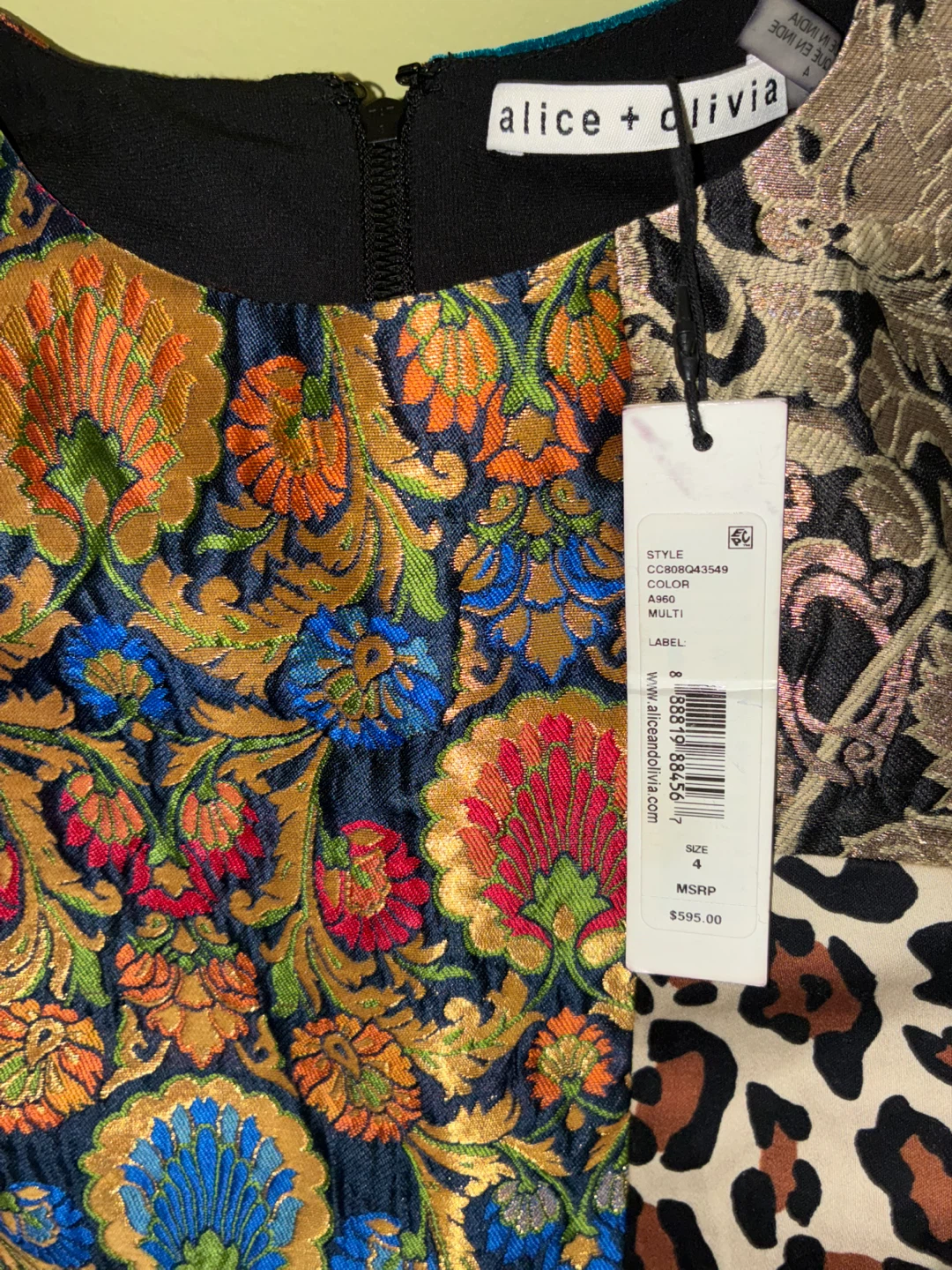 Alice + Olivia Multi-Patterned Dress - Size 4 - photo 3