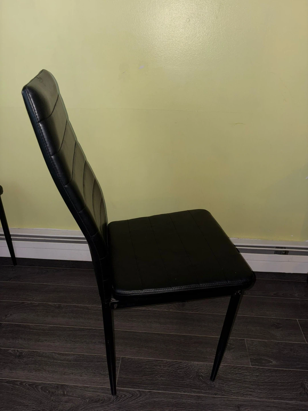 Black Faux Leather Dining Chair