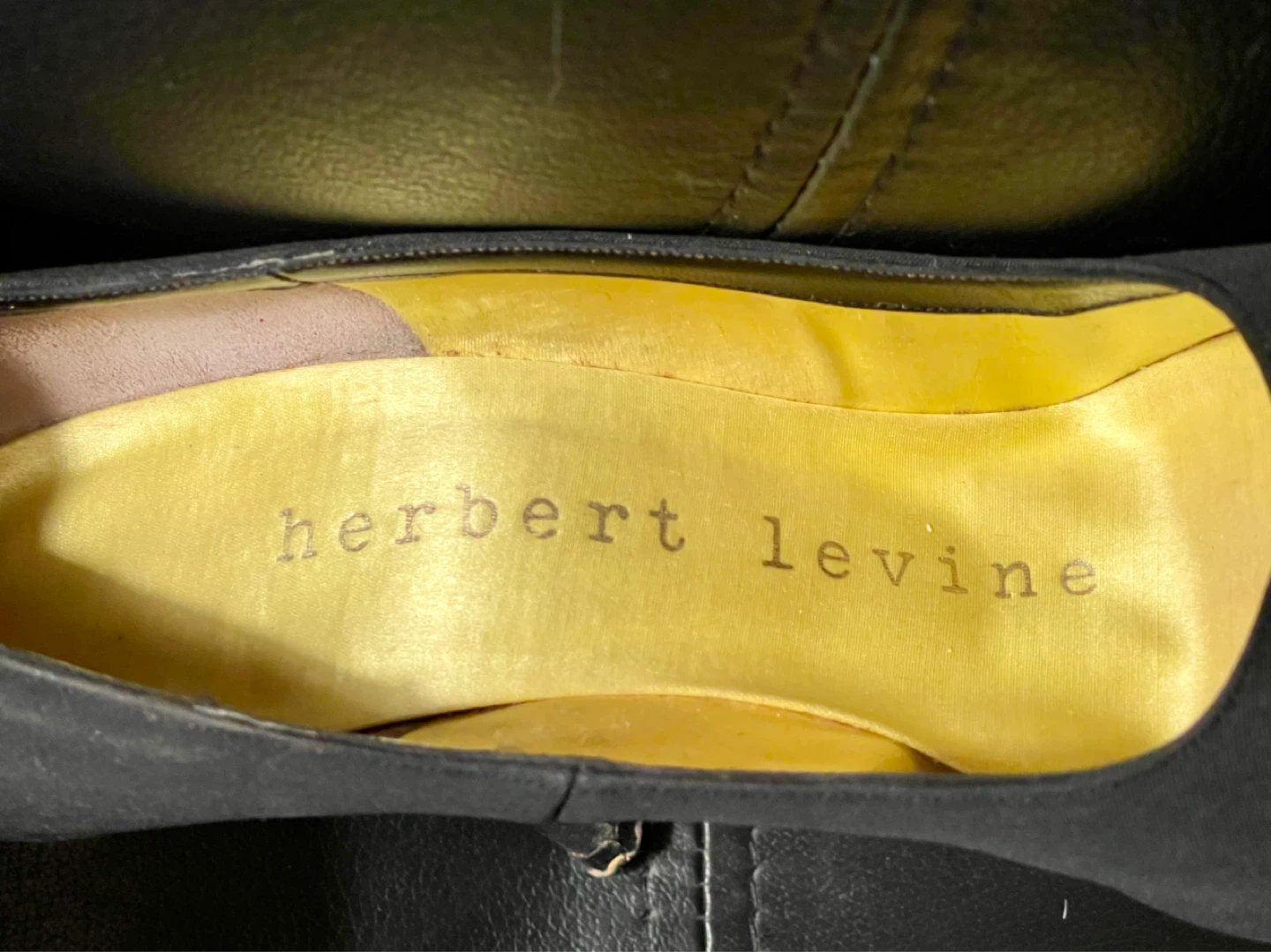Vintage Herbert Levine Black Satin Stiletto Heels - photo 3