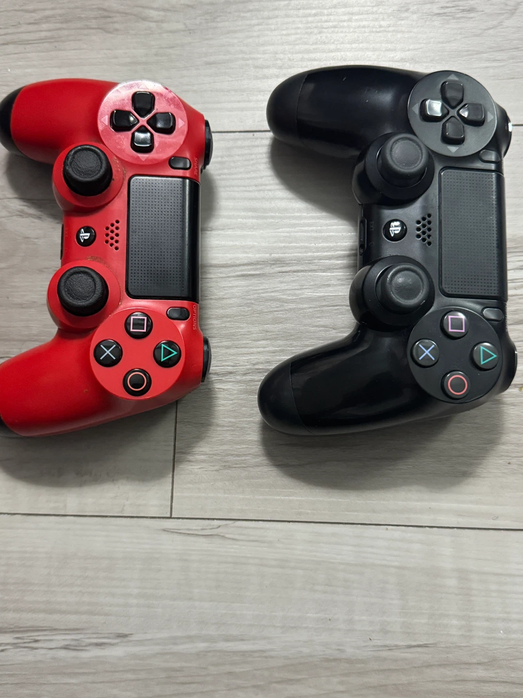 Sony PlayStation 4 DualShock 4 Controllers (Black & Red)