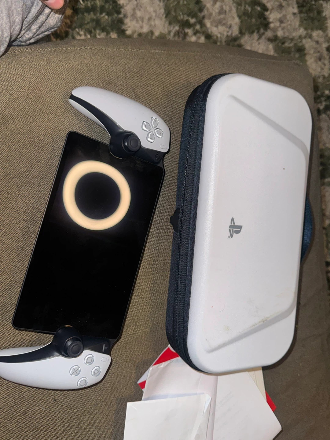 PlayStation portal white with case