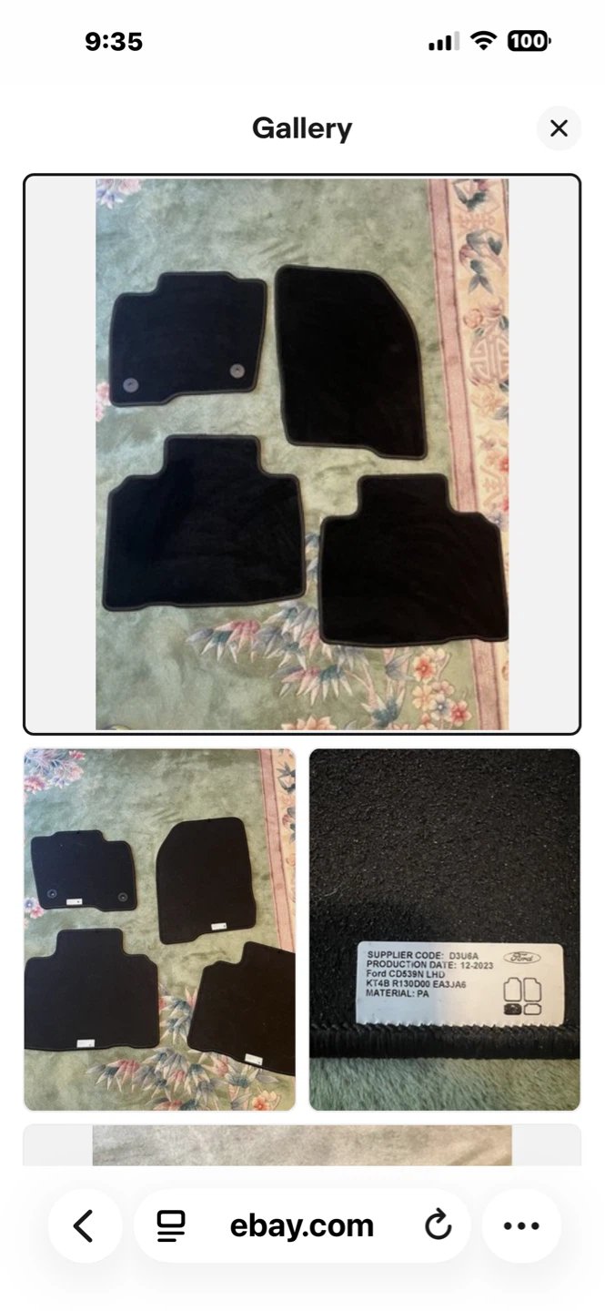 Ford Edge OEM Carpet Floor Mats 2015-2024 – Brand New 4PC Set