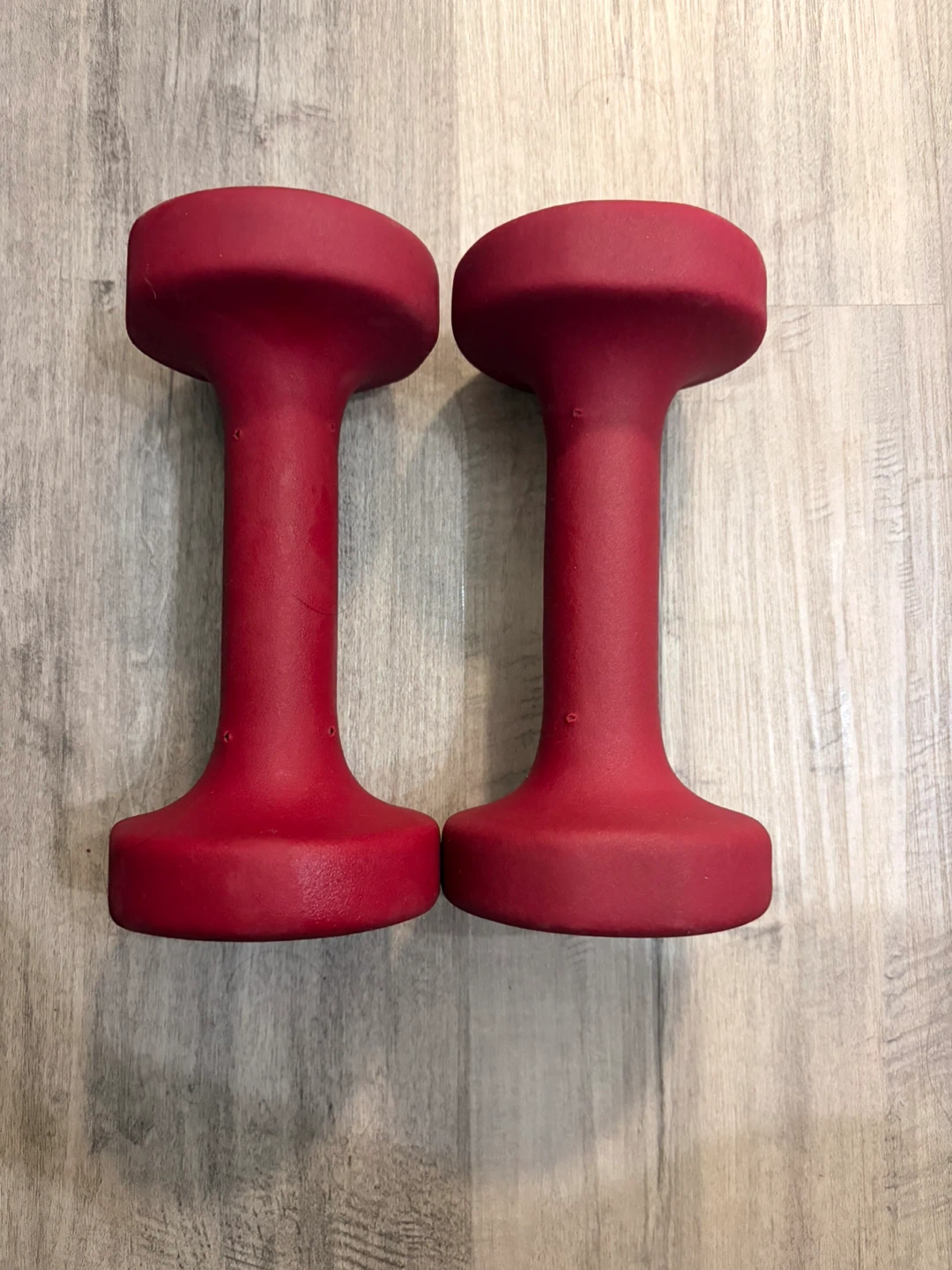 Pair of 8lb Maroon Dumbbells - photo 2