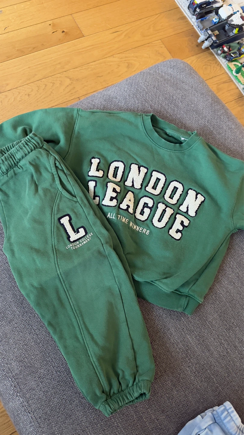 Green London League Sweatshirt and Joggers Set - photo 2