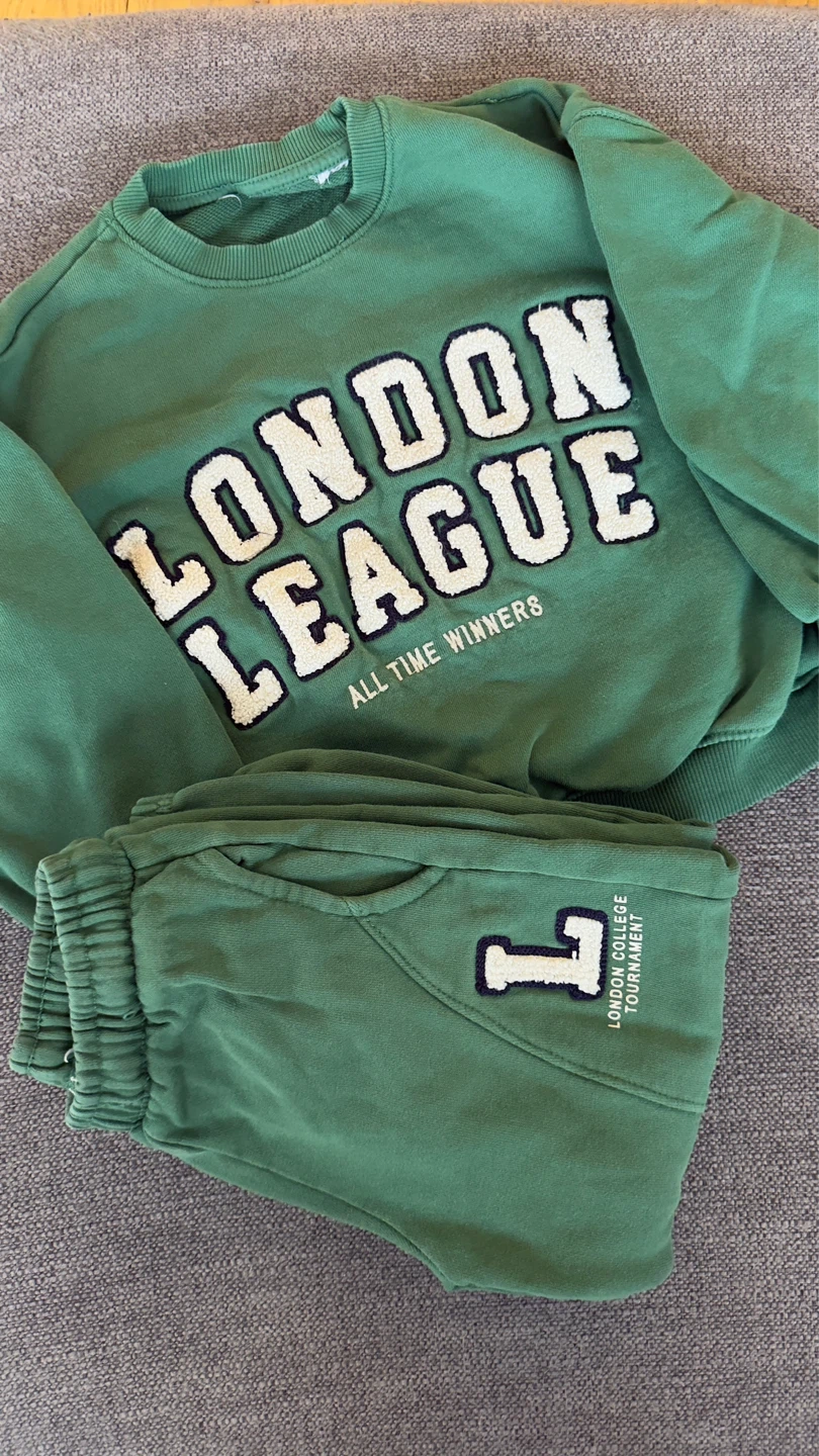 Green London League Sweatshirt and Joggers Set