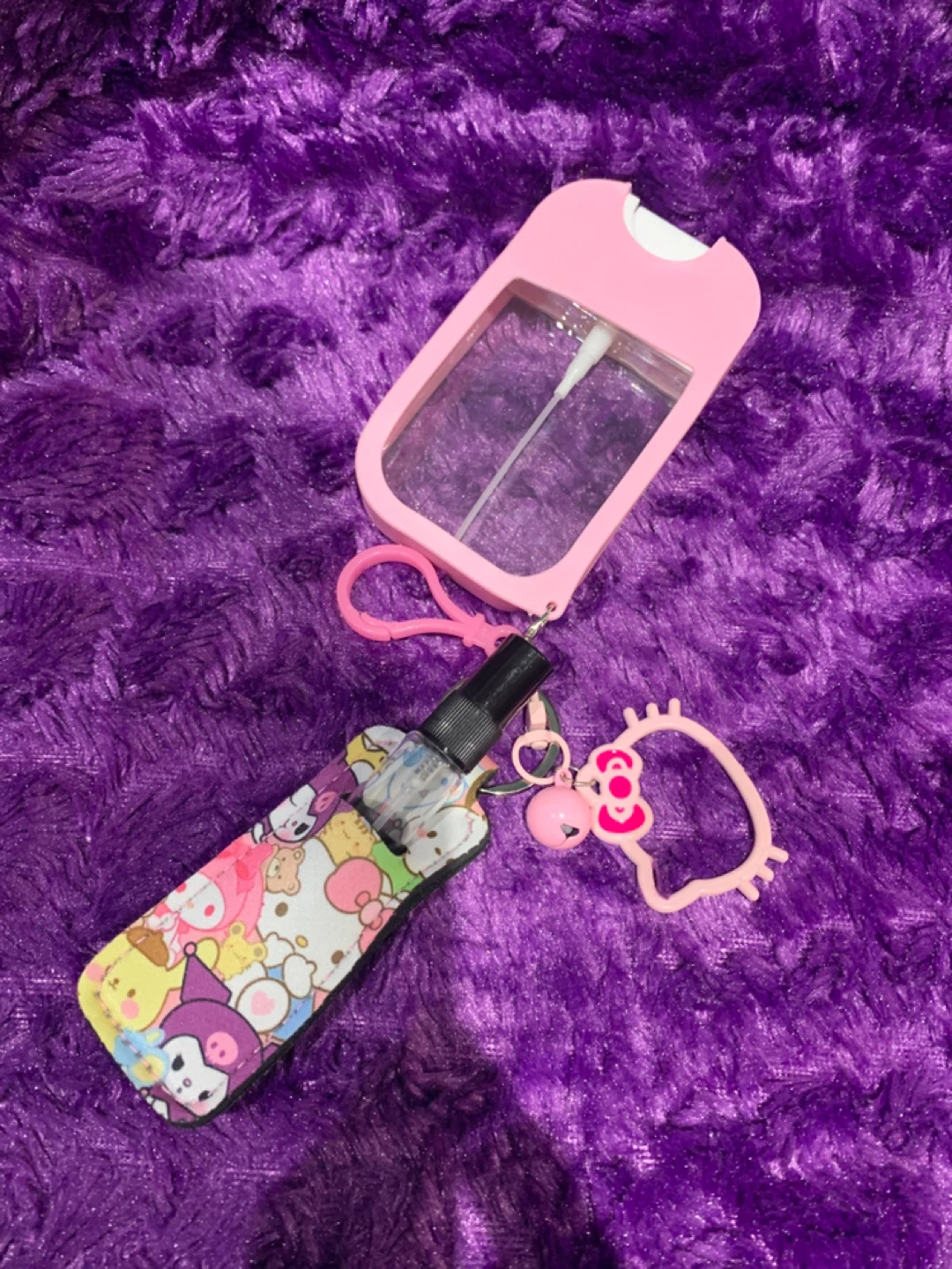 Sanrio Characters Spray Bottle with Hello Kitty Charm