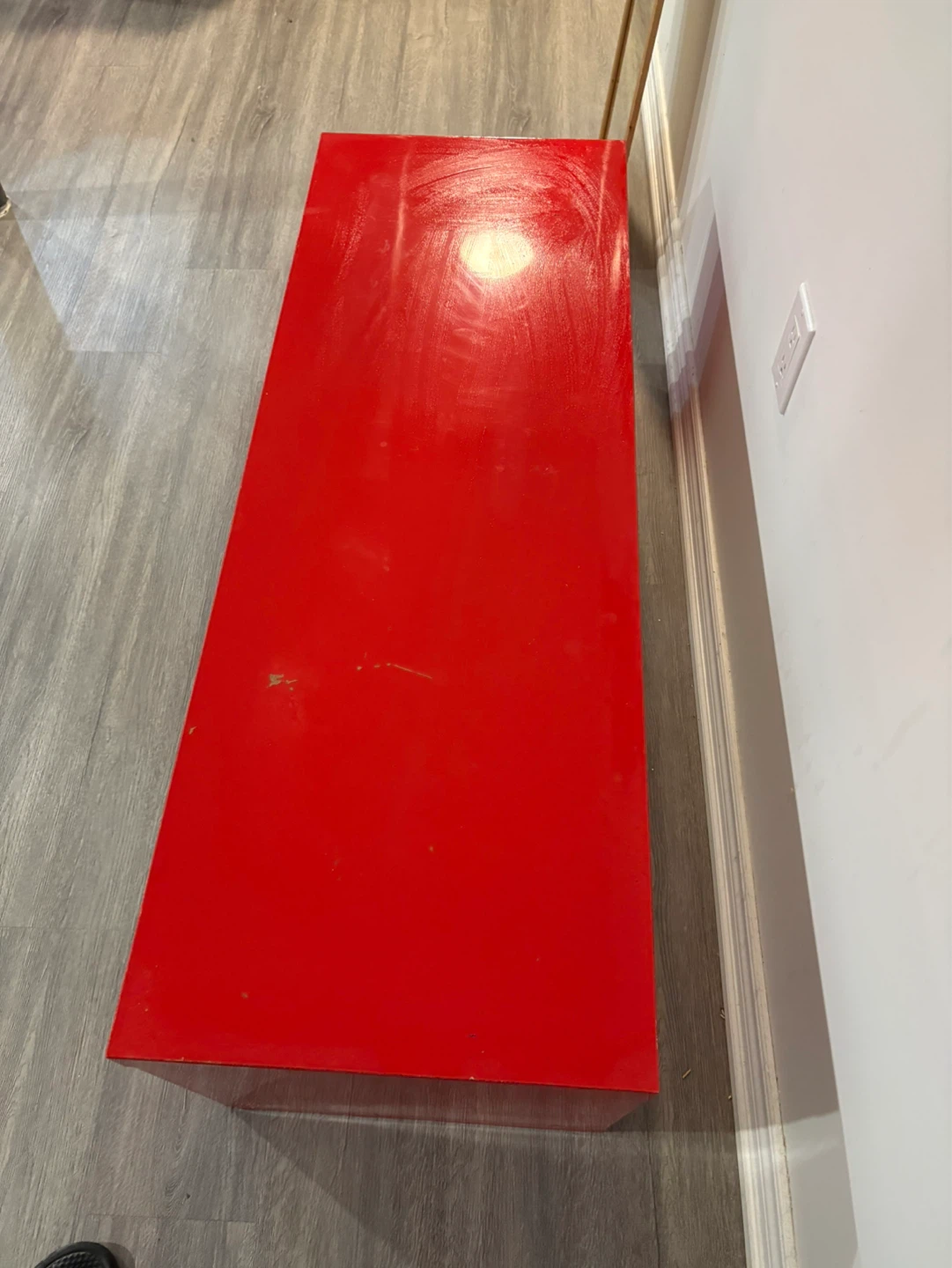 Red Storage Bench / Coffee Table - photo 3
