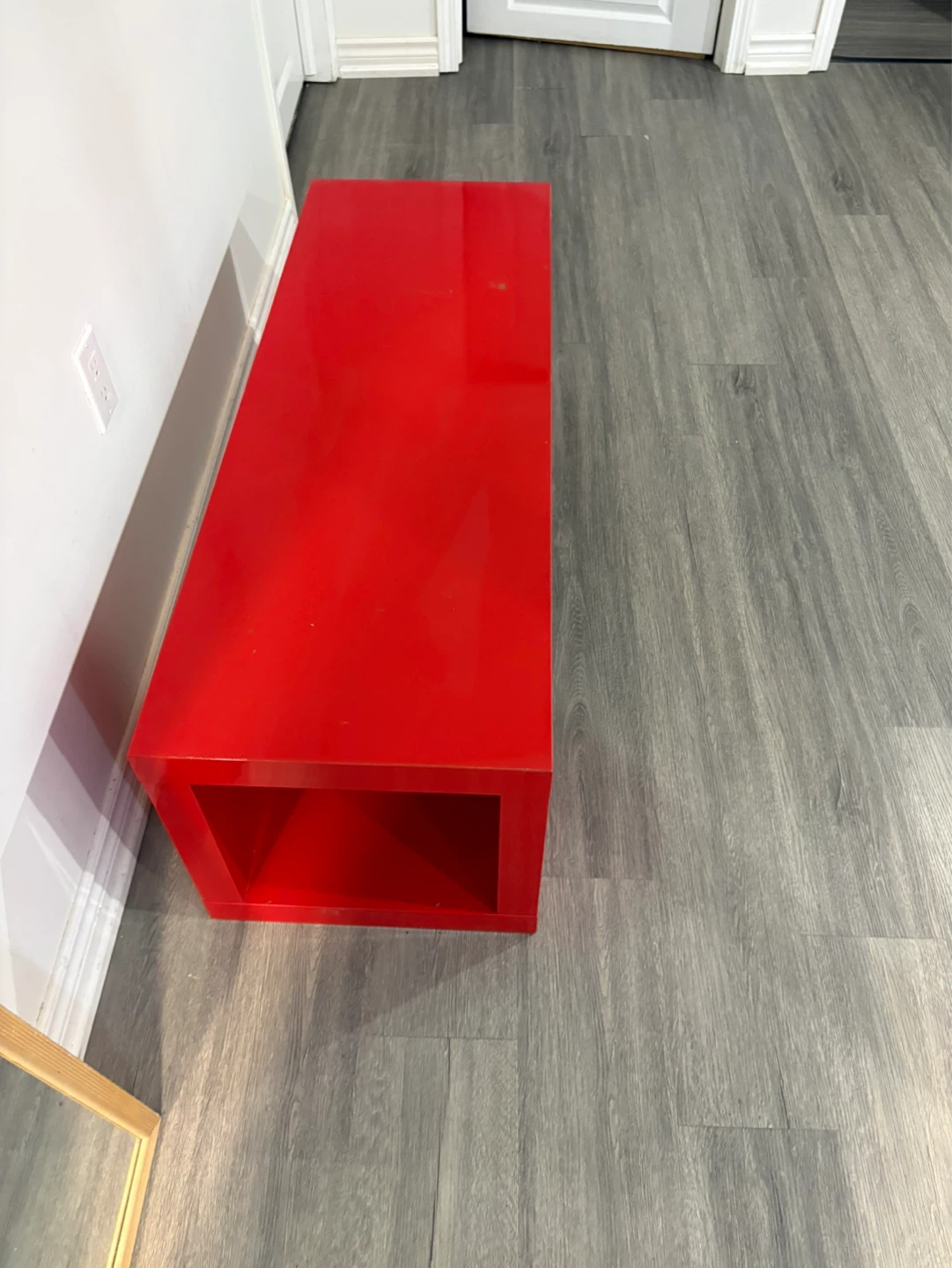 Red Storage Bench / Coffee Table - photo 2