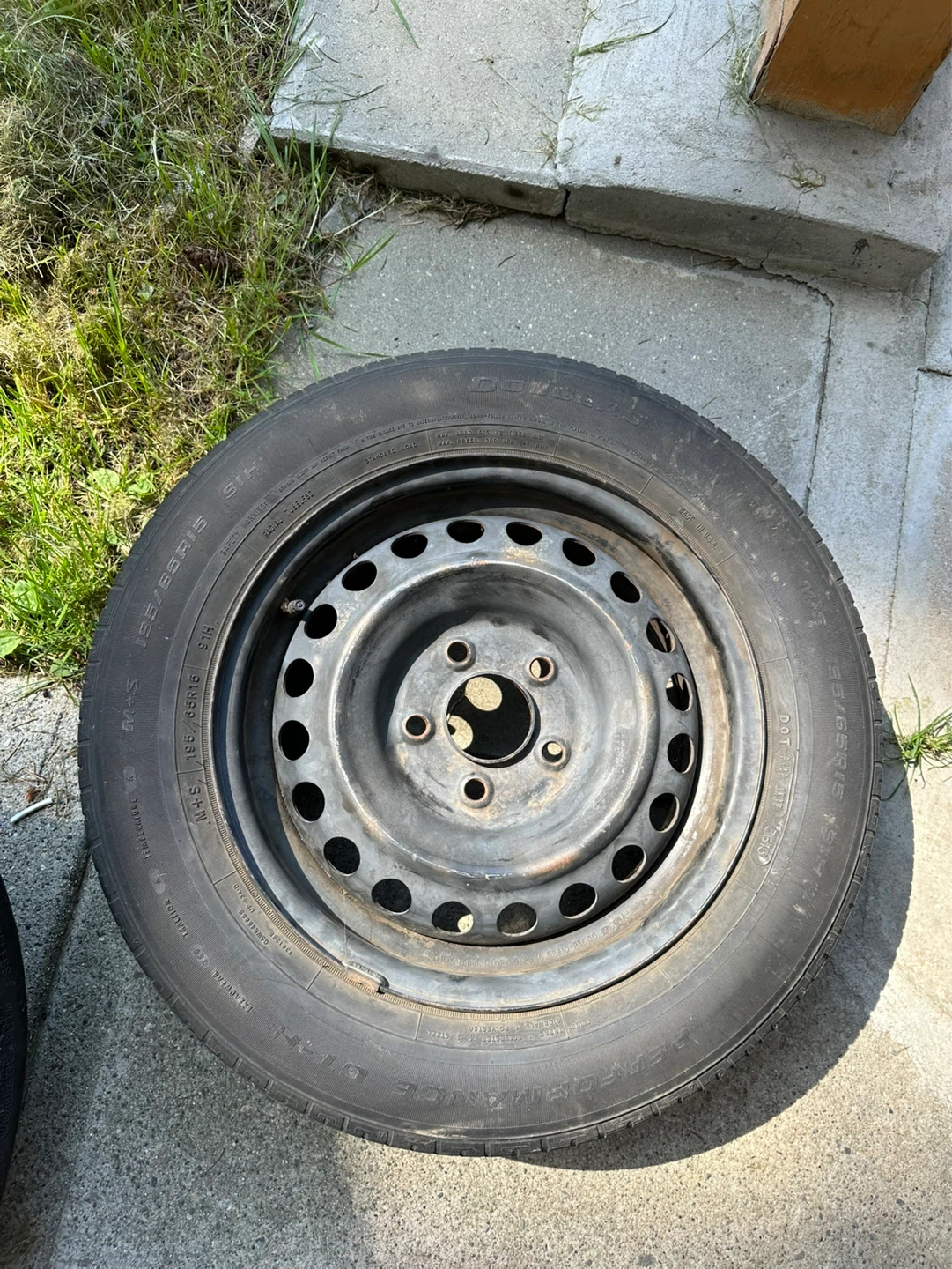 Used Tire on Rim