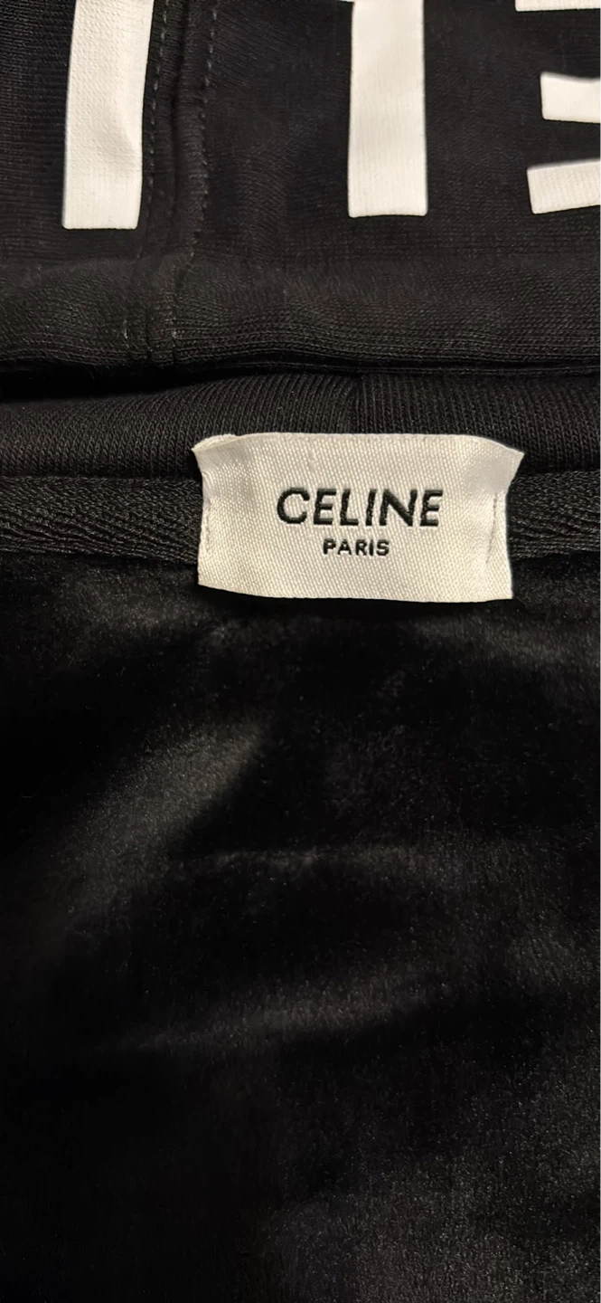 Black CELINE Paris Zip-Up Hoodie - photo 3