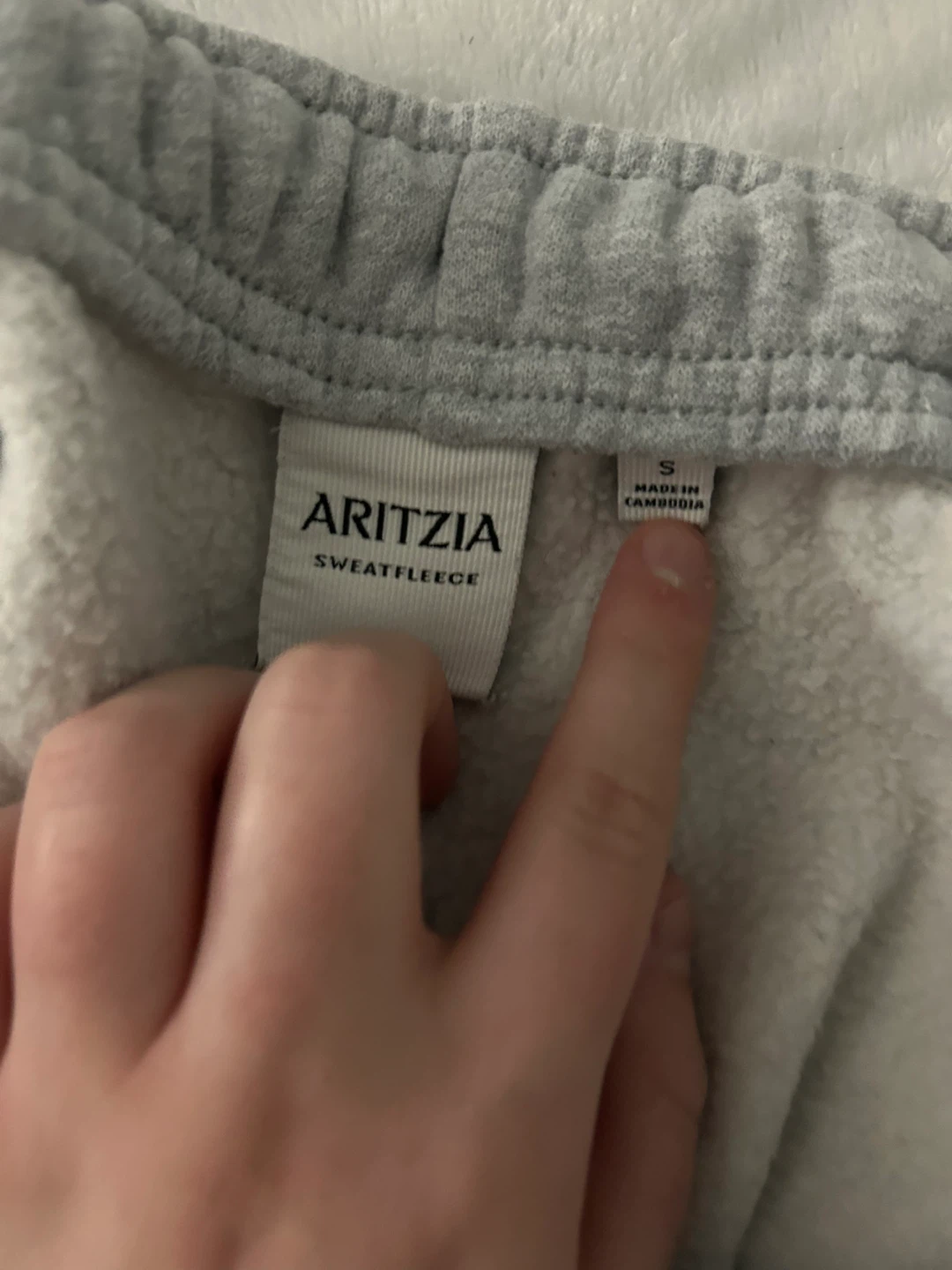 ARITZIA Sweatfleece Mega Fit Sweatpants - Light Grey, Size S - photo 2