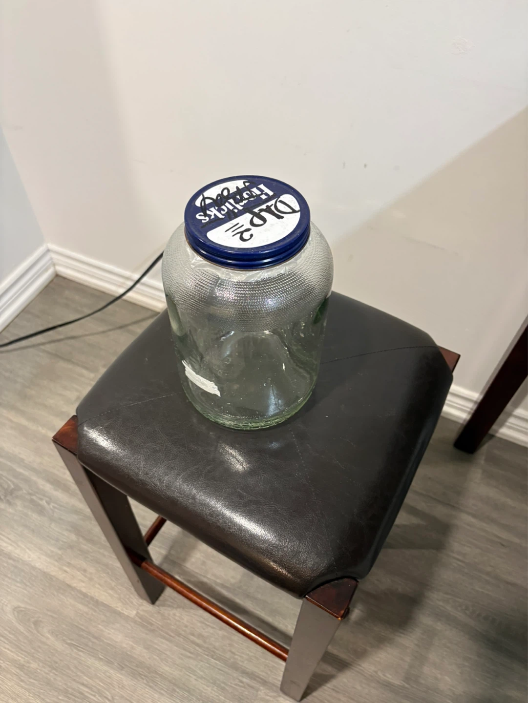 Large Glass Jar with "D&D Horlicks" Lid