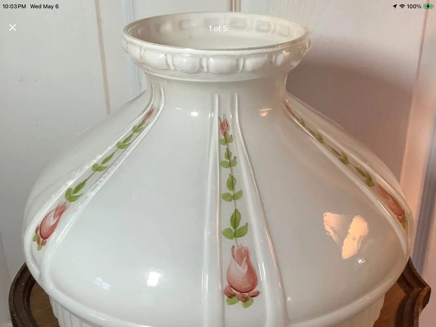 Vt Aladdin Hd Ptd White Opal Glass Lamp Shade 🐞