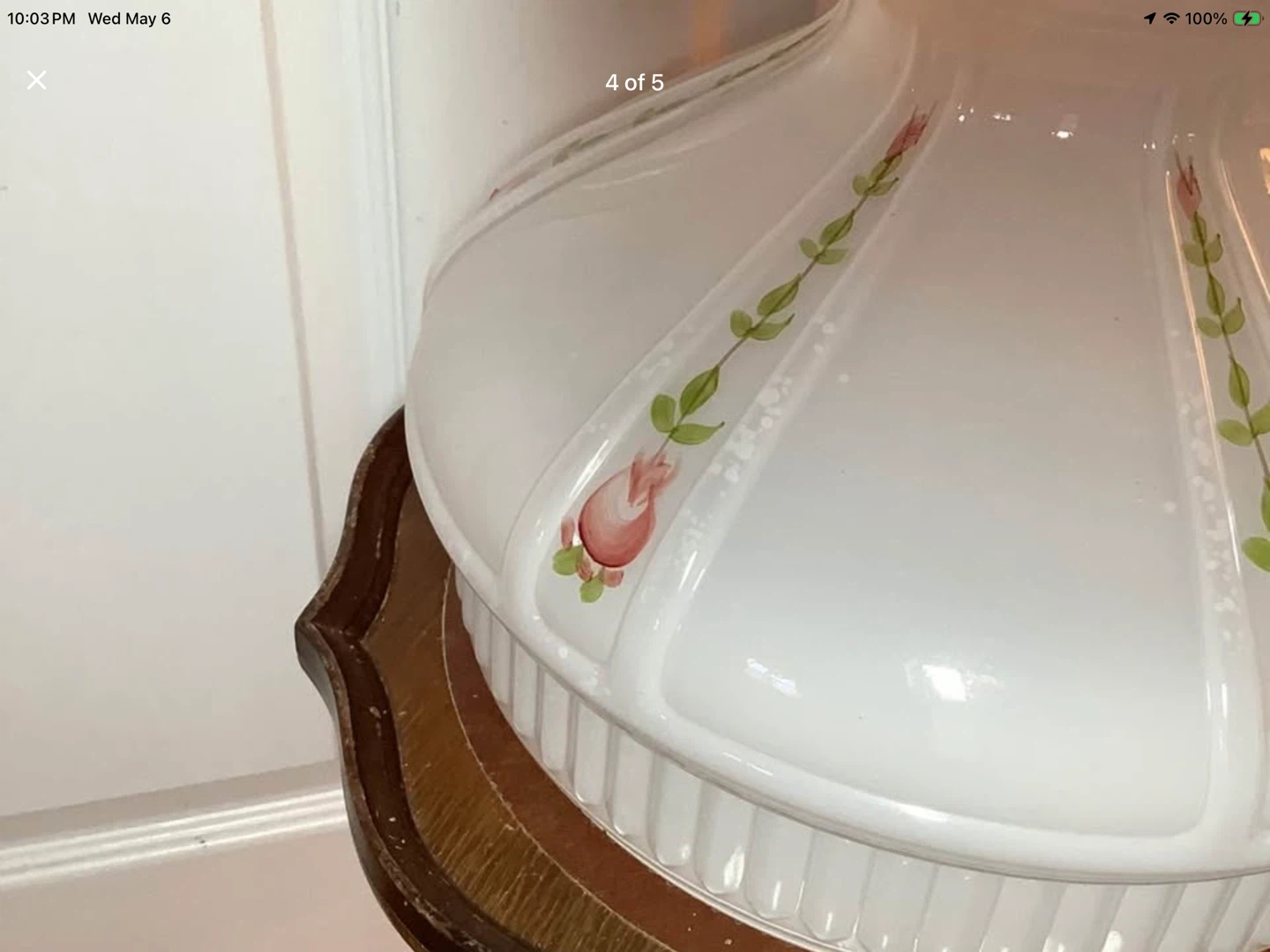 Vt Aladdin Hd Ptd White Opal Glass Lamp Shade 🐞 - photo 4