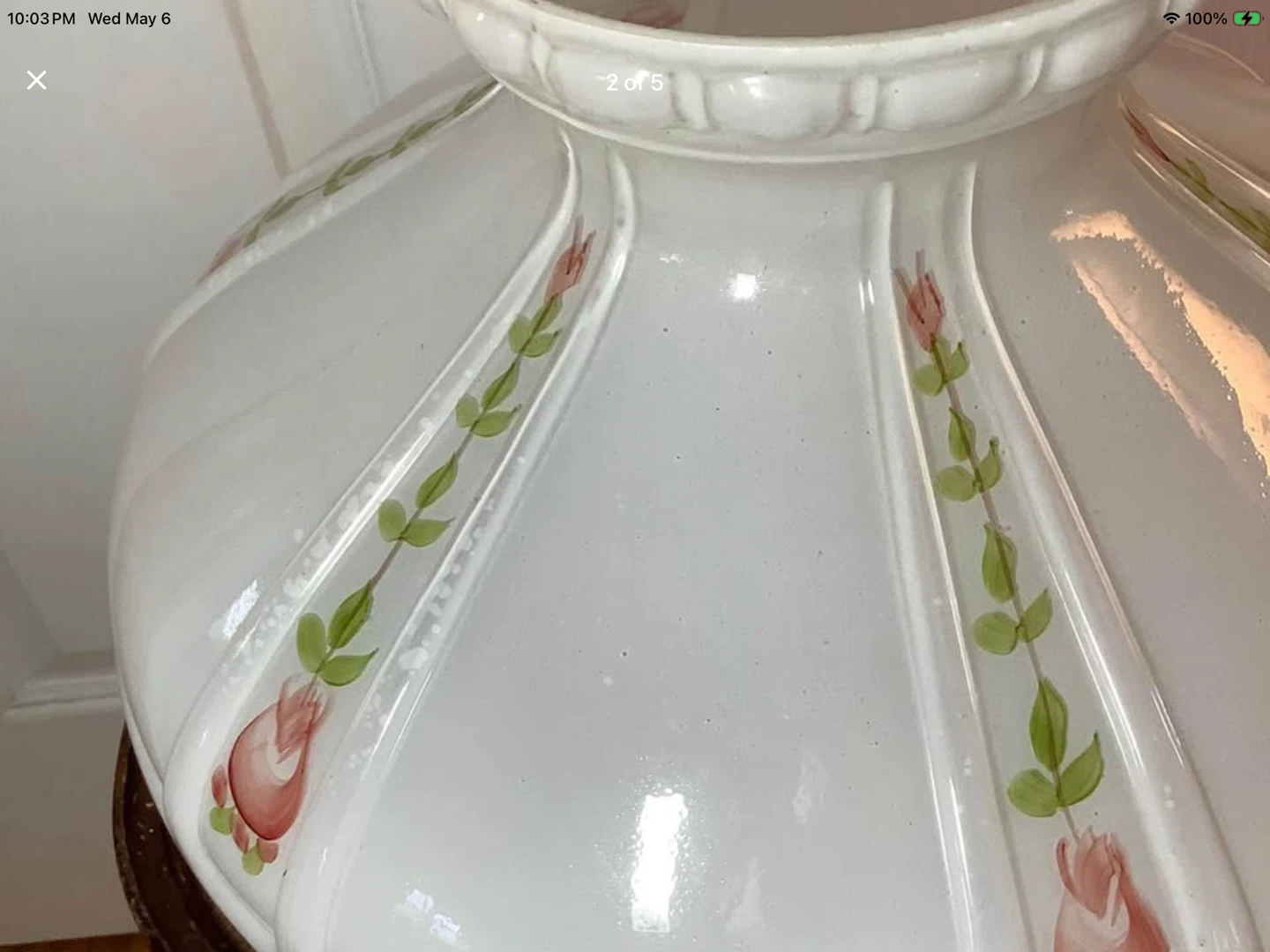 Vt Aladdin Hd Ptd White Opal Glass Lamp Shade 🐞 - photo 2