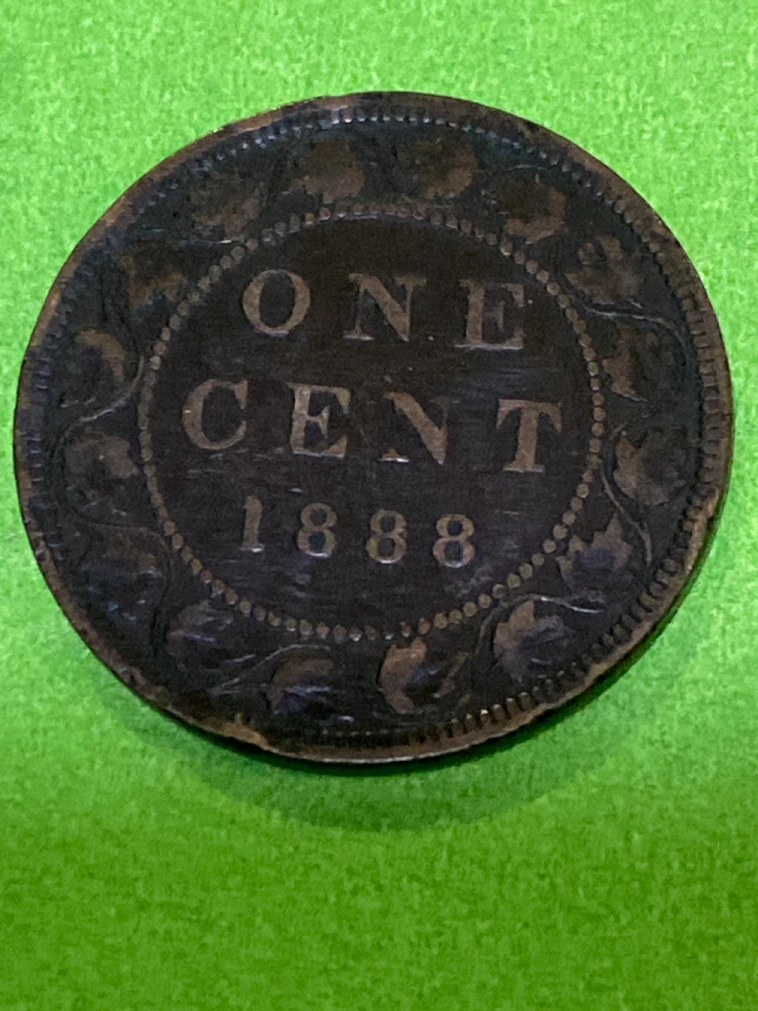 1888 One Cent Coin - photo 2
