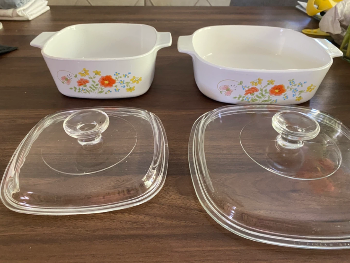 Vintage CorningWare “Wild Flowers” Baking Dishes with Lids - photo 2