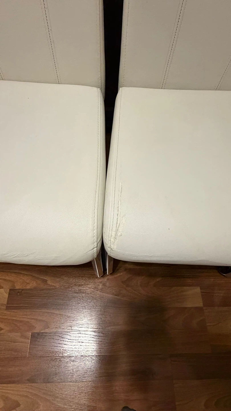White Faux Leather Dining Chairs (Set of 4) - photo 3
