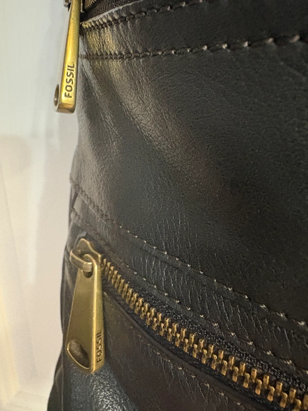 Fossil Black Leather Tote Bag - photo 4