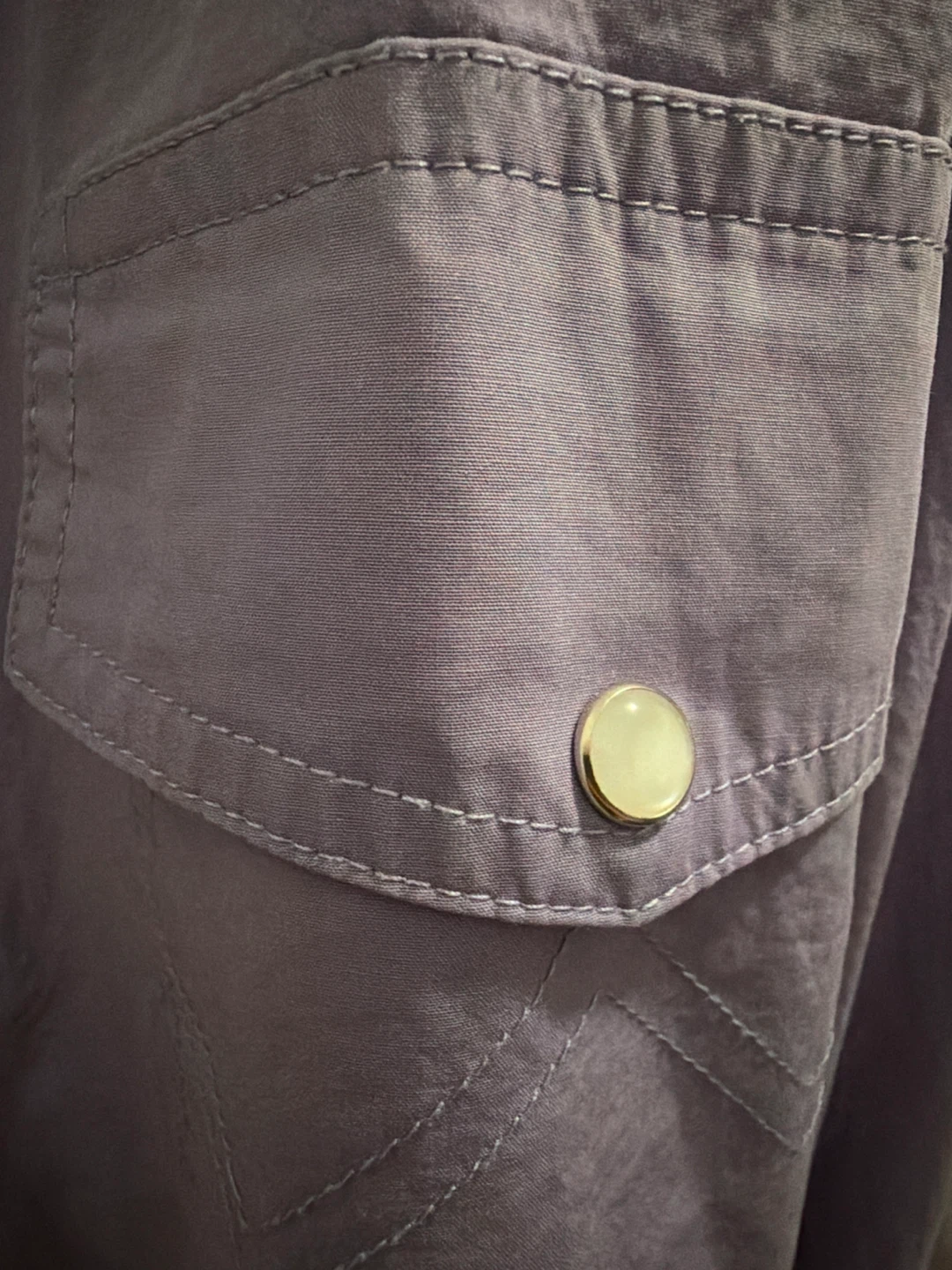 Purple Western Style Button-Up Shirt - photo 2