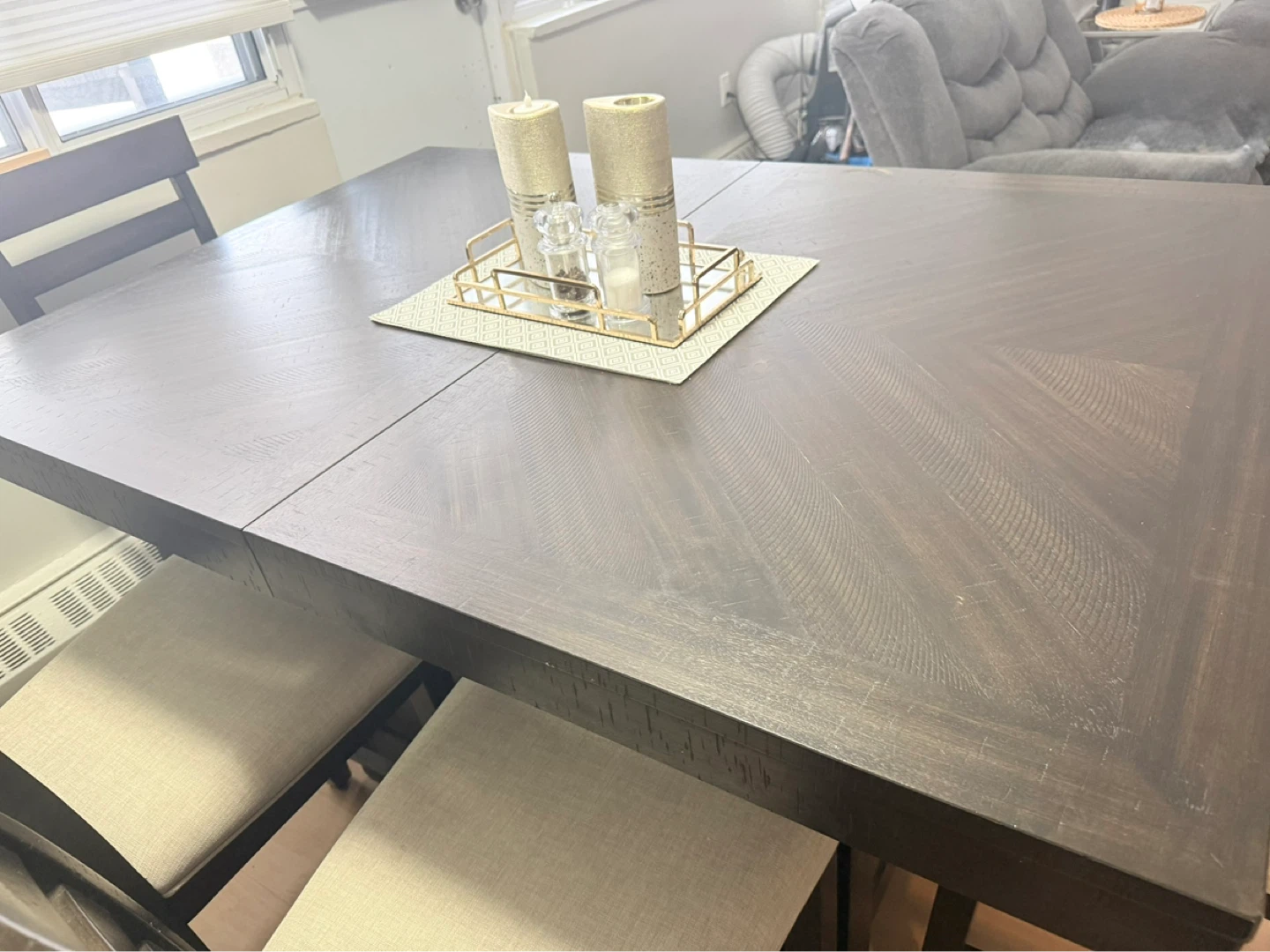 EUC Dining Table Set with 4 Chairs and Bench - photo 3