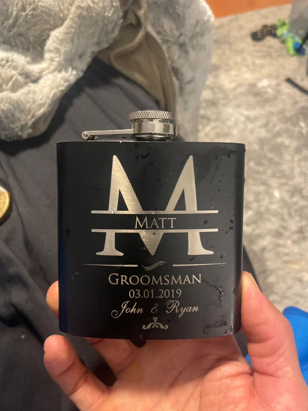 Personalized Groomsman Flask