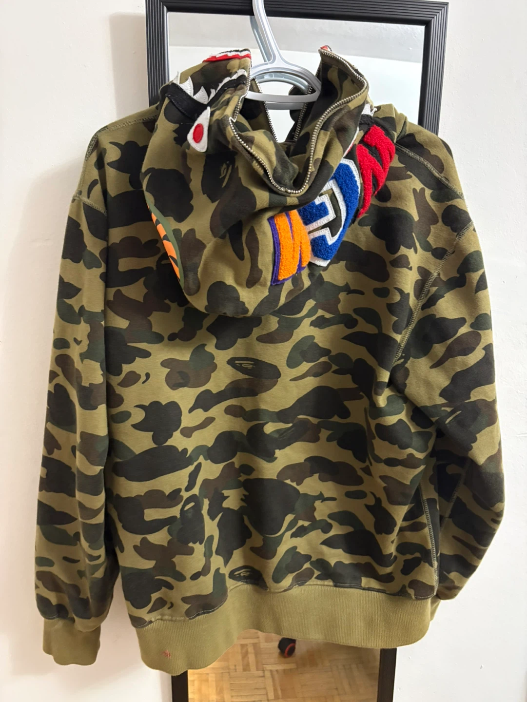 Bape hoodie size L but fits M
