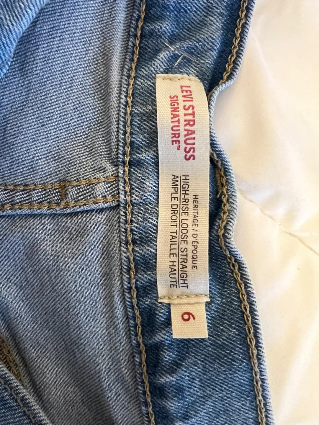 Levi Strauss Signature High-Rise Loose Straight Jeans Size 6 - photo 3