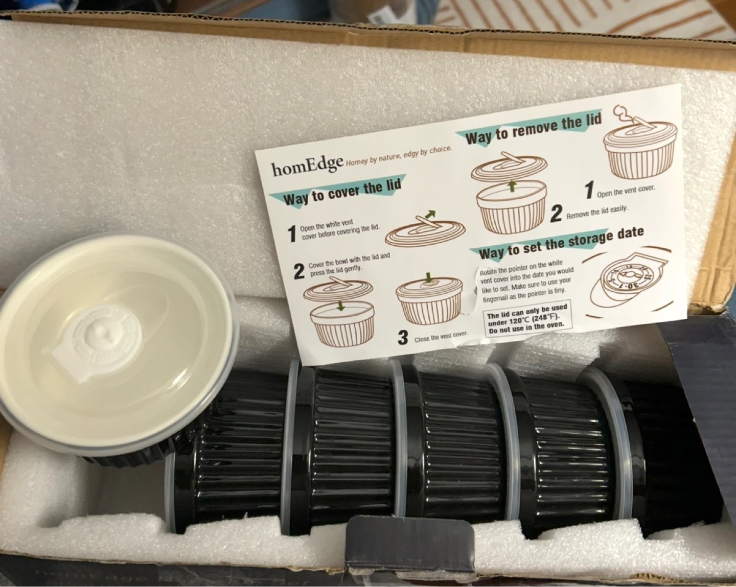 homEdge Ramekins with Lids (Set of 5) - photo 2
