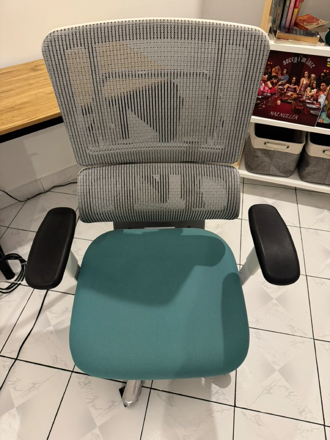 Ergonomic Office Chair - Mesh Back & Teal Seat - photo 4
