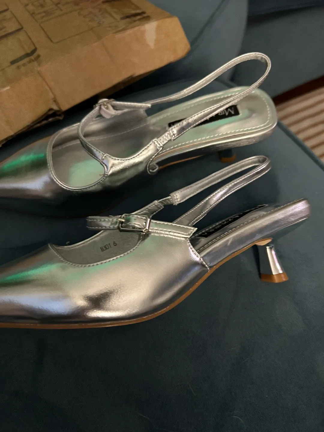 Miraazzurra Silver Slingback Heels - photo 4