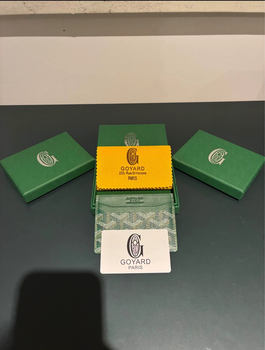Green Goyard Card holder