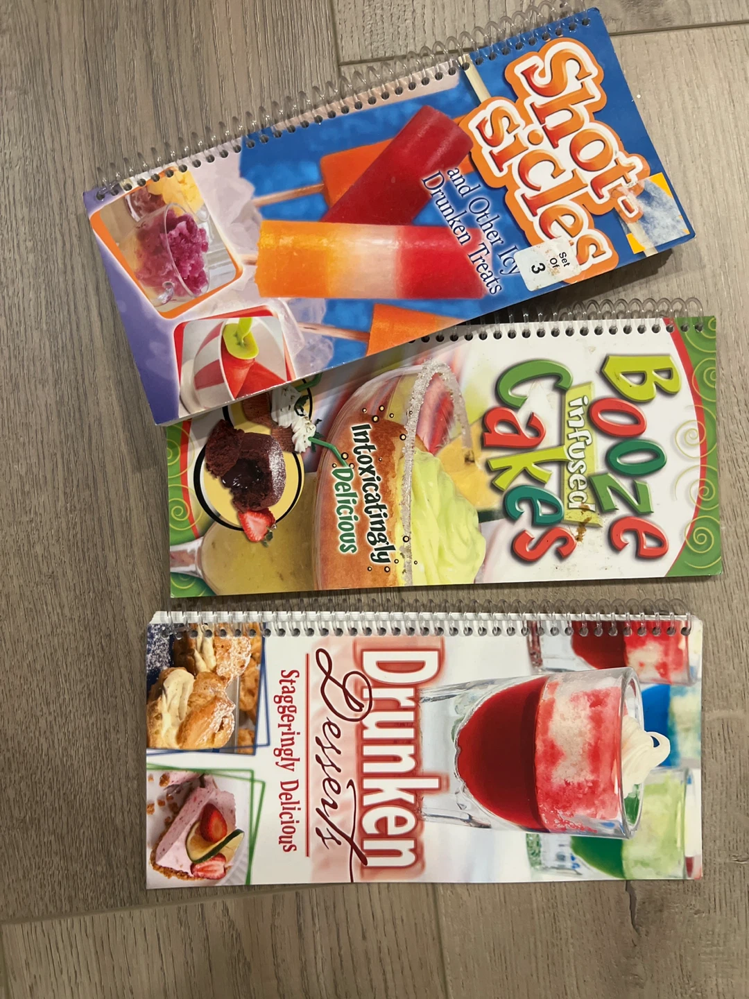 Set of 3 "Drunken" Recipe Books