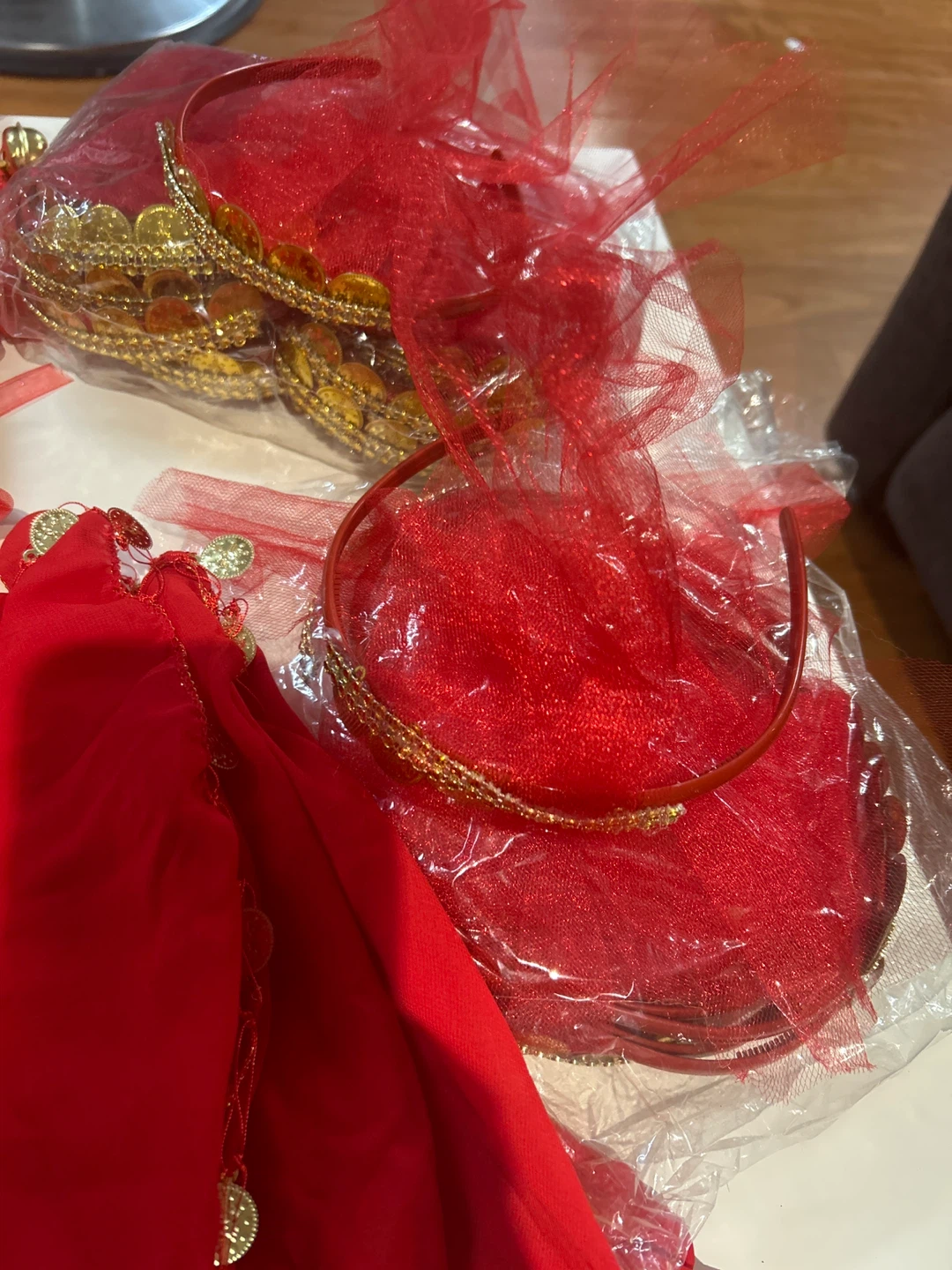 Red Belly Dance Costume Accessories Set - photo 5