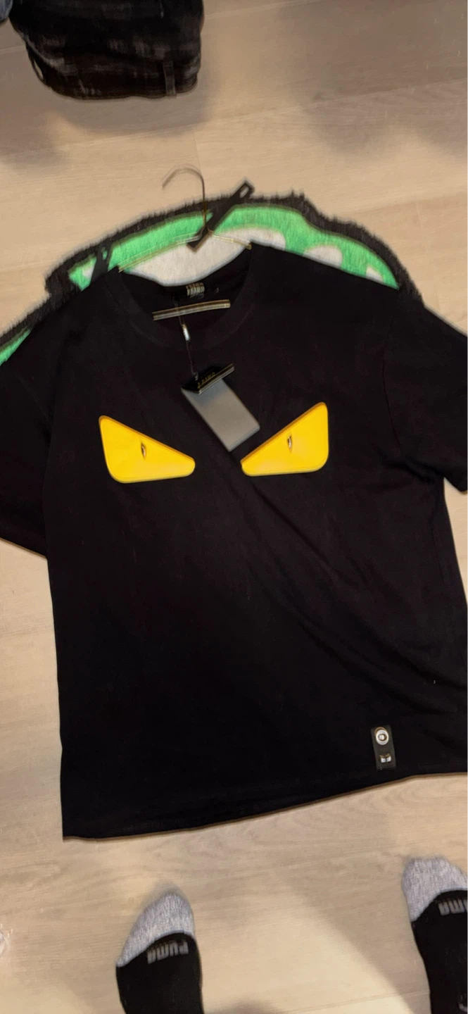 Fendi Black Monster Eyes T-Shirt